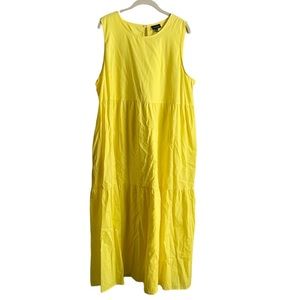 WHO WHAT WEAR - NWOT - Yellow sleeves less - Tired Maxi Dress -
